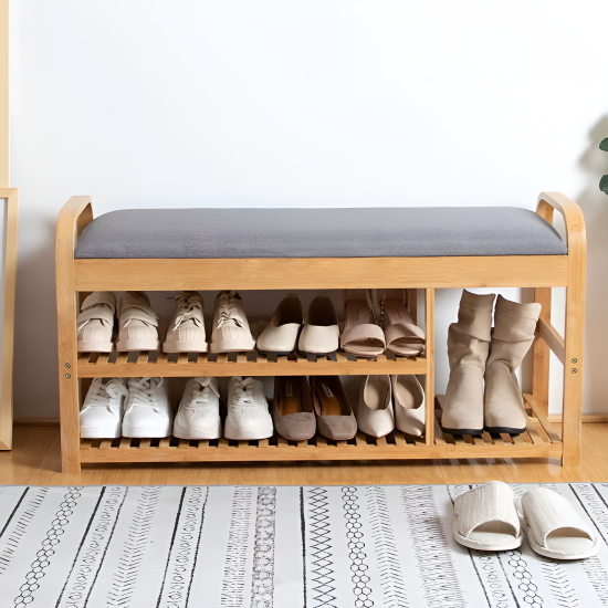 Wood Bench With Storage